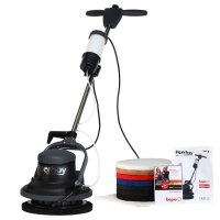 Floorboy® Starterset mit 12 Zoll Einscheiben Reinigungs- und Poliermaschine mit Tank & Zubehör Floorboy® Starterset mit 12 Zoll Einscheiben Reinigungs- und Poliermaschine mit Tank & Zubehör